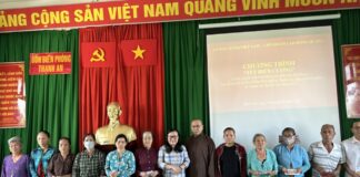 Thường trực BTS GHPGVN Quận 1 thăm Đồn biên phòng và tặng quà cho bà con khó khăn tại Huyện Cần Giờ