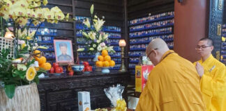 Lễ tiểu tường cư sĩ Tống Hồ Cầm tại chùa Hải Quang (Tân Bình)