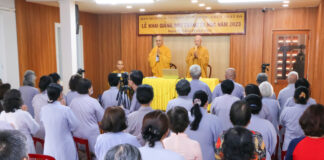 Ban Hướng dẫn Phật tử TP khai giảng đạo tràng tu học & chúc thọ Phật tử cao niên