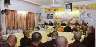 Ban Giáo dục Phật giáo TP tiếp tục thăm và làm việc với Ban Chủ nhiệm lớp Sơ cấp Huyện Củ Chi và Quận 3