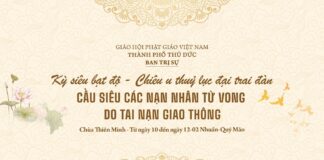 Thủ Đức: Chương trình Đại lễ cầu siêu các nạn nhân tử vong do tai nạn giao thông tại chùa Thiên Minh