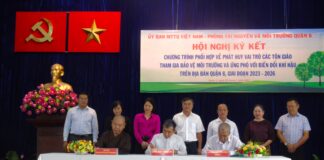 Quận 8: Tham dự Hội nghị ký kết Bảo vệ môi trường, ứng phó với biến đổi khí hậu giai đoạn 2023 – 2026