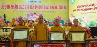 Củ Chi: Trao giáo chỉ tấn phong giáo phẩm đến 37 Tăng Ni