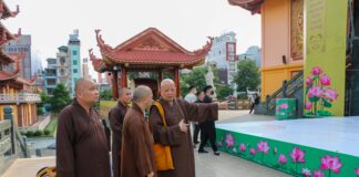 Hòa thượng Thích Lệ Trang thăm và kiểm tra tiến độ chuẩn bị cho Đại lễ Phật đản Phật lịch 2567