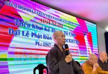 Bình Chánh: Lễ đài Phật đản của Phật giáo huyện thiết trí tại tu viện Tường Vân