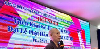 Bình Chánh: Lễ đài Phật đản của Phật giáo huyện thiết trí tại tu viện Tường Vân