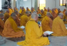 Gò Vấp : Chùa Huỳnh Kim cử hành nghi thức Bố tát, thính giới