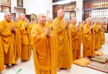 Bình Chánh: Chư Tăng tác pháp Tự tứ kết thúc mùa An cư kiết hạ Phật lịch 2567