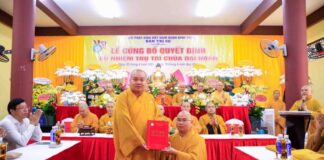 Bình Thạnh: Lễ công bố quyết định bổ nhiệm trụ trì chùa Đại Hạnh