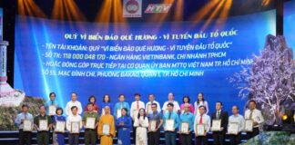 TPHCM: Ủng hộ hơn 1 tỷ đồng đến Quỹ “Vì biển đảo quê hương – Vì tuyến đầu Tổ quốc” năm 2023