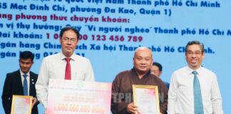 BTS GHPGVN TP trao 1 tỷ đồng đến Quỹ “vì người nghèo” TP