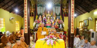 Củ Chi: Lễ Bố tát và triển khai Phật sự tại chùa Phước Lâm