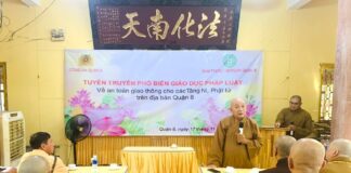 Quận 8: Tuyên truyền, phổ biến pháp luật về an toàn giao thông cho Tăng Ni, Phật tử