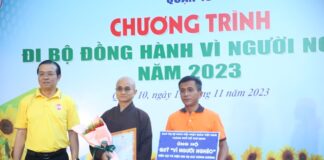 GHPGVN TP.HCM và GHPGVN Q.10 ủng hộ hơn 1,3 tỷ đồng đến quỹ chăm lo Tết cho hộ nghèo