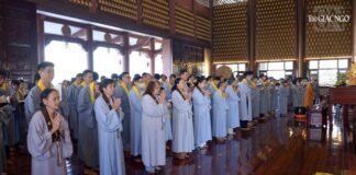 TP. Thủ Đức: Gần 1.000 người phát nguyện quy y Tam bảo tại chùa Huê Nghiêm