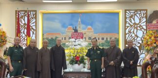 Chư tôn đức BTS GHPGVN TP chúc mừng kỷ niệm 79 năm ngày thành lập Quân đội Nhân dân Việt Nam