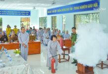 Ban Trị sự GHPGVN Q.7 phổ biến kiến thức phòng cháy chữa cháy, tổng kết Phật sự năm 2023