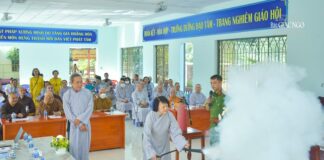 Ban Trị sự GHPGVN Q.7 phổ biến kiến thức phòng cháy chữa cháy, tổng kết Phật sự năm 2023