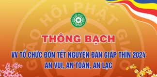 Thông bạch: Vv tổ chức đón Tết Nguyên đán Giáp Thìn 2024 an vui, an toàn, an lạc