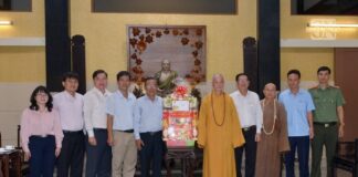 Bí thư Thành ủy và phái đoàn TP.Thủ Đức thăm, chúc Tết đến Đức Pháp chủ