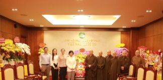 Đại diện Cục An ninh nội địa – Bộ Công an chúc Tết lãnh đạo BTS GHPGVN TP.HCM