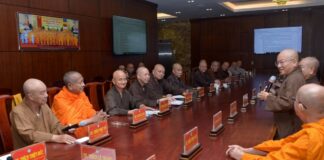 Ban Thường trực Ban Trị sự TP.HCM khảo sát lễ đài Phật đản Phật lịch 2568 tại Việt Nam Quốc Tự