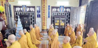 Củ Chi: Chư Tăng bố tát, tụng giới tại chùa Pháp Thành