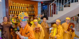 Lễ thỉnh Giác linh Hòa thượng Thích Chơn Trí yết Phật, triều Tổ tại chùa Phước Trí (H. Hóc Môn)