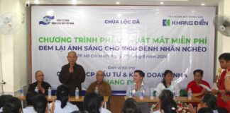 Chùa Lộc Dã thực hiện chương trình phẫu thuật mắt cho 1.000 bệnh nhân nghèo