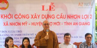 Quận 8: Chùa Lộc Dã khởi công xây dựng cầu Nhơn Mỹ 2 tại An Giang