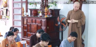 H.Củ Chi: Phật tử ôn thi giáo lý và thi thử tại chùa Hạnh Đức