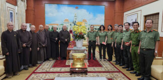 Ban Trị sự GHPGVN TP.HCM thăm và chúc Tết Cục An ninh nội địa – Bộ Công an, Công an TP.HCM và Bộ Tư lệnh TP.HCM