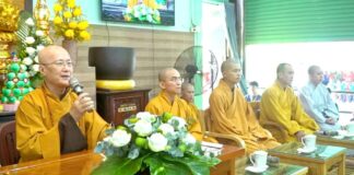 Ban Hướng dẫn Phật tử Phật giáo TP.HCM thăm, sách tấn đạo tràng tu học tại chùa An Lạc