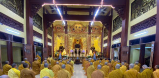 Tân Phú: Trang nghiêm tổ chức Lễ Đối Thú An Cư Kiết Hạ PL.2569 tại chùa Hạnh Nguyện