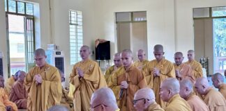 Phường Phú Mỹ: Lễ bố-tát tụng giới định kỳ tại Trường hạ Tổ đình Đại Tòng Lâm