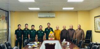 Ban Trị sự Phật giáo TP.HCM đón tiếp đoàn Bộ Tư lệnh TP.HCM