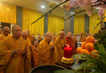 Trang nghiêm lễ nhập kim quan cố Trưởng lão Hoà thượng Thích Thiện Tánh