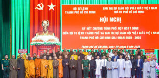 Bộ tư lệnh TP.HCM ký kết quy chế phối hợp với BTS GHPGVN TP.HCM