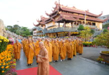 Khai đàn cầu Quốc thái Dân an, Ban Trị sự GHPGVN TP khánh tuế Đức Pháp chủ GHPGVN