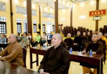 Tăng Ni, Phật tử phường Thủ Dầu Một, Phú Lợi và Chánh Hiệp (khu vực II) tham dự tuyên truyền pháp luật về an toàn giao thông và phòng, chống ma túy