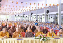 Phường Phú Mỹ: Hơn 700 hành giả an cư 10 trường hạ nghe phổ biến pháp luật về an ninh, an toàn giao thông tại Tổ đình Đại Tòng Lâm