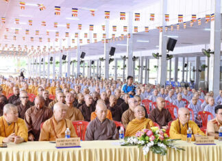 Phường Phú Mỹ: Hơn 700 hành giả an cư 10 trường hạ nghe phổ biến pháp luật về an ninh, an toàn giao thông tại Tổ đình Đại Tòng Lâm
