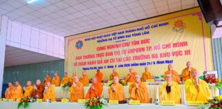 Ban Thường trực Ban Trị sự GHPGVN TP.HCM thăm, sách tấn 29 trường hạ khu vực 3