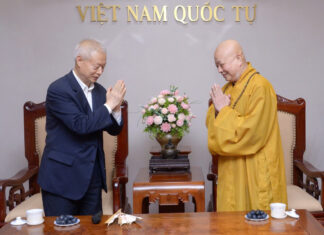BTS GHPGVN TP.HCM tiếp đoàn Hiệp hội Bảo vệ và Phát triển Văn hóa Tây Tạng, Trung Quốc tại Việt Nam Quốc Tự