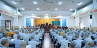 Trường Trung cấp Phật học TP.HCM tổ chức kỳ thi học kỳ cho Tăng Ni sinh 7 khóa